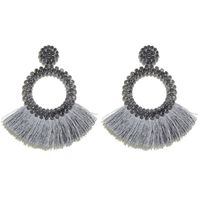 1 Pair Bohemian Round Alloy Tassel Women's Drop Earrings sku image 13
