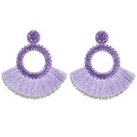 1 Pair Bohemian Round Alloy Tassel Women's Drop Earrings sku image 6