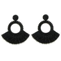 1 Pair Bohemian Round Alloy Tassel Women's Drop Earrings sku image 7