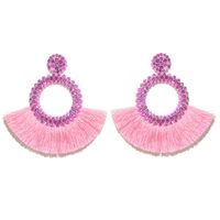 1 Pair Bohemian Round Alloy Tassel Women's Drop Earrings sku image 10