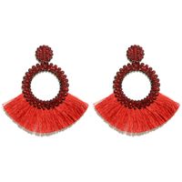 1 Pair Bohemian Round Alloy Tassel Women's Drop Earrings sku image 14