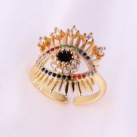 Fashion Eye Copper Zircon Rings In Bulk sku image 1