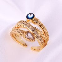 Fashion Eye Copper Zircon Rings In Bulk sku image 3