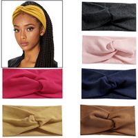 Simple Style Solid Color Knit Hair Band 1 Piece main image 2