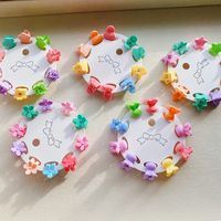 Cute Star Heart Shape Flower Plastic Resin Hair Clip 1 Set main image 2
