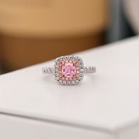 1 Piece Retro Geometric Copper Inlay Zircon Women's Rings main image 3