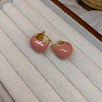 1 Pair Sweet Heart Shape Enamel Copper Drop Earrings sku image 56