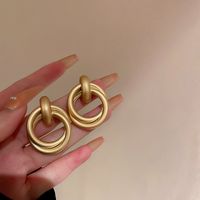 Wholesale Jewelry 1 Pair Simple Style Heart Shape Solid Color Twist Metal Zircon Earrings Ear Studs sku image 16