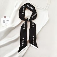 Women's Simple Style Round Satin Silk Scarves sku image 1