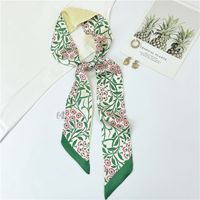 Women's Sweet Flower Satin Silk Scarves main image 6