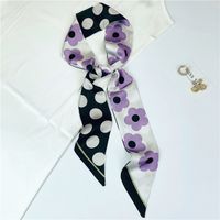 Women's Sweet Flower Satin Silk Scarves sku image 14