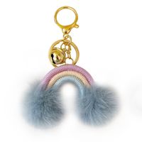 1 Piece Cute Rainbow Cotton String Knitting Women's Keychain main image 5