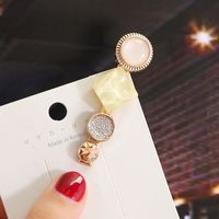 Fashion Geometric Round Arylic Imitation Pearl Handmade Hair Clip 1 Piece sku image 5