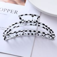 Simple Style Plaid Arylic Acetic Acid Sheets Metal Printing Hair Clip Hair Band Hair Claws 1 Piece sku image 15