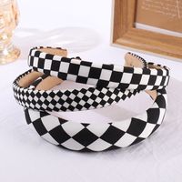 Simple Style Plaid Arylic Acetic Acid Sheets Metal Printing Hair Clip Hair Band Hair Claws 1 Piece main image 4