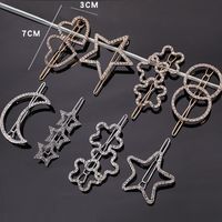 Simple Style Star Alloy Inlay Zircon Hair Clip 1 Piece main image 1