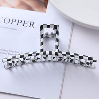 Simple Style Plaid Arylic Acetic Acid Sheets Metal Printing Hair Clip Hair Band Hair Claws 1 Piece sku image 18