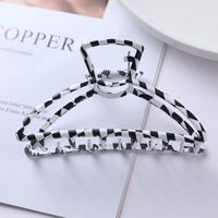 Simple Style Plaid Arylic Acetic Acid Sheets Metal Printing Hair Clip Hair Band Hair Claws 1 Piece sku image 14