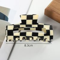 Simple Style Plaid Arylic Acetic Acid Sheets Metal Printing Hair Clip Hair Band Hair Claws 1 Piece sku image 23