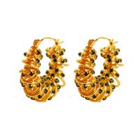 Fashion Geometric Copper Plating Zircon Earrings 1 Pair main image 2