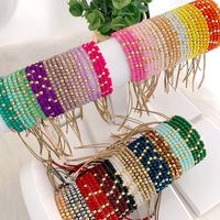 Bohemian Multicolor Artificial Crystal Wholesale Bracelets main image 1