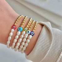 Fashion Devil's Eye Gold Plated Soft Clay Wholesale Bracelets main image 1