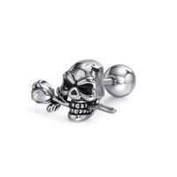 1 Piece Fashion Skull Stainless Steel Ear Studs main image 4