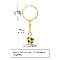 1 Piece Fashion Football Titanium Steel Unisex Keychain main image 3