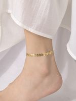 Simple Style Geometric Stainless Steel Plating Women's Anklet sku image 1