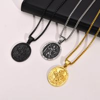 Fashion Portrait Stainless Steel Plating Pendant Necklace 1 Piece main image 4