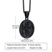 Fashion Portrait Stainless Steel Plating Pendant Necklace 1 Piece main image 2