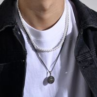 Hip-hop Coin Titanium Steel Men's Pendant Necklace main image 4