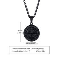 Hip-hop Coin Titanium Steel Men's Pendant Necklace sku image 4