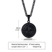 Hip-hop Coin Titanium Steel Men's Pendant Necklace sku image 6