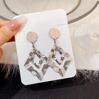 1 Pair Streetwear Rhombus Plating Iron Drop Earrings main image 5