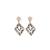 1 Pair Streetwear Rhombus Plating Iron Drop Earrings main image 2