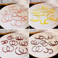 1 Pair Exaggerated C Shape Plating Iron Ear Studs main image 1