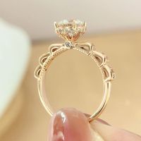 Mode Einfacher Stil Krone Sterling Silber Diamant Künstlicher Diamant Ringe main image 1