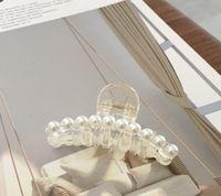Fashion Geometric Resin Inlay Artificial Pearls Hair Claws sku image 1