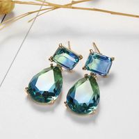 1 Pair Fashion Geometric Artificial Crystal Copper Plating Artificial Crystal Gold Plated Women's Drop Earrings main image 6