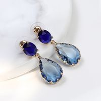 Fashion Geometric Copper Plating Hollow Out Artificial Crystal Earrings 1 Pair sku image 4