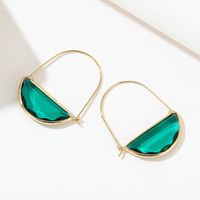 Fashion Geometric Copper Plating Hollow Out Artificial Crystal Earrings 1 Pair sku image 3