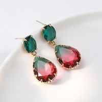 Fashion Geometric Copper Plating Hollow Out Artificial Crystal Earrings 1 Pair main image 2