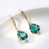 Fashion Geometric Copper Plating Hollow Out Artificial Crystal Earrings 1 Pair sku image 1