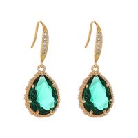 Fashion Geometric Copper Plating Hollow Out Artificial Crystal Earrings 1 Pair sku image 2