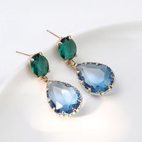 Fashion Geometric Copper Plating Hollow Out Artificial Crystal Earrings 1 Pair sku image 6