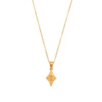 Fashion Rhombus Stainless Steel Titanium Steel Plating Inlay Opal Pendant Necklace 1 Piece main image 3
