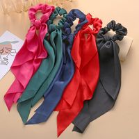 Simple Style Solid Color Cloth Ribbon Hair Tie 1 Piece main image 5