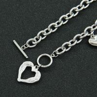 Fashion Heart Shape Titanium Steel Plating Women's Pendant Necklace main image 2