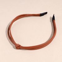 Simple Style Solid Color Leather Hair Band 1 Piece sku image 3